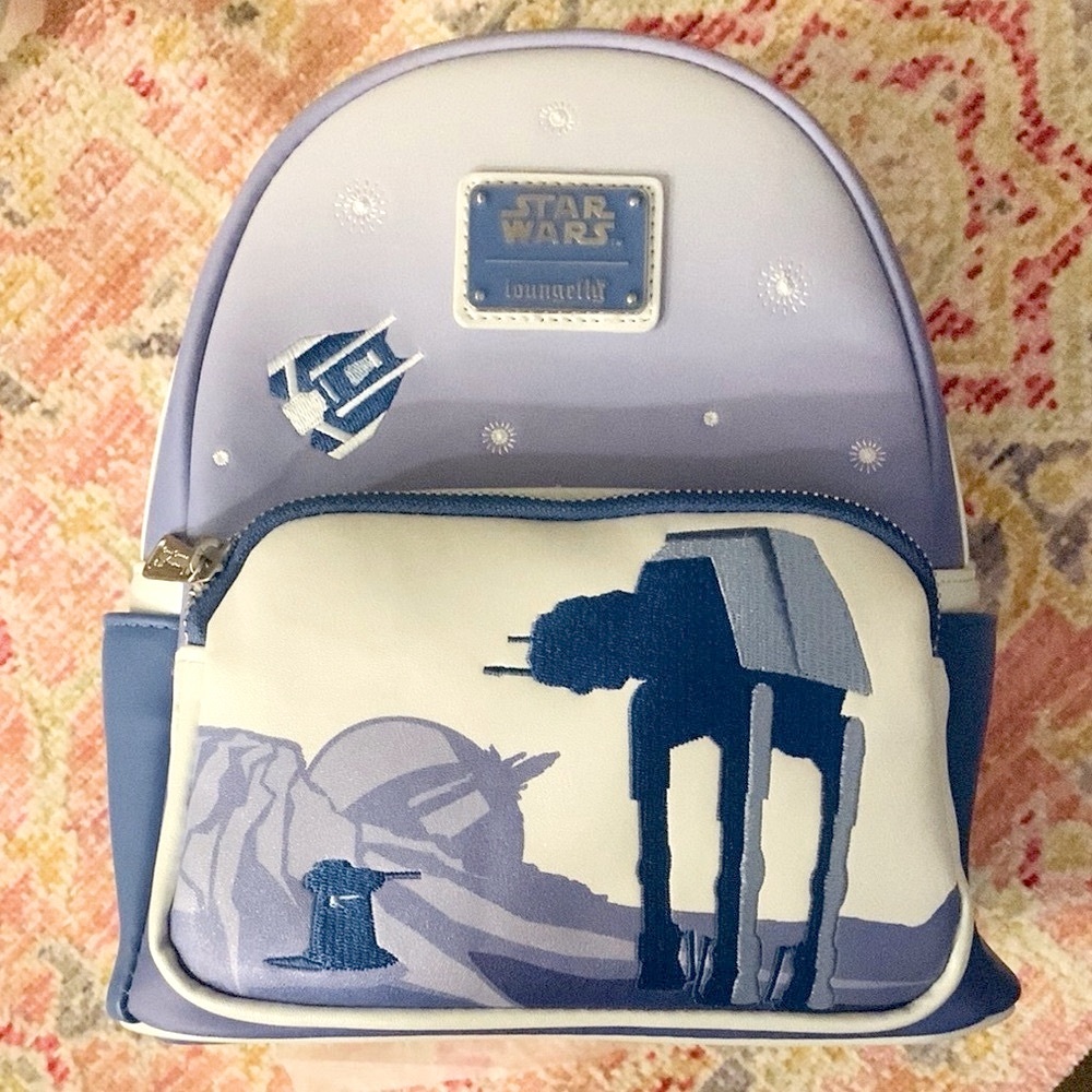 New with Tags! 2025 Star Wars Loungefly Hoth Blue Mini Backpack - Picture 5 of 8
